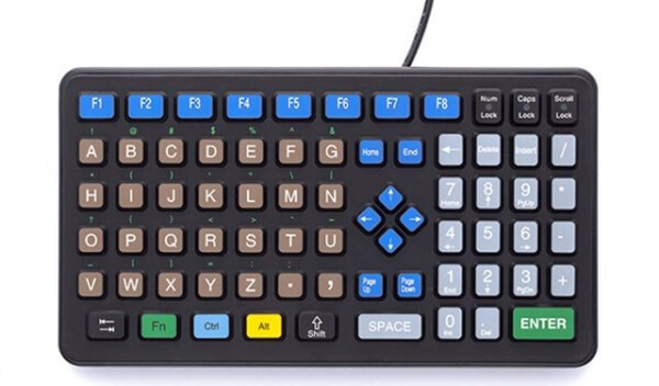 Compact USB Keyboard with Oversized Keys