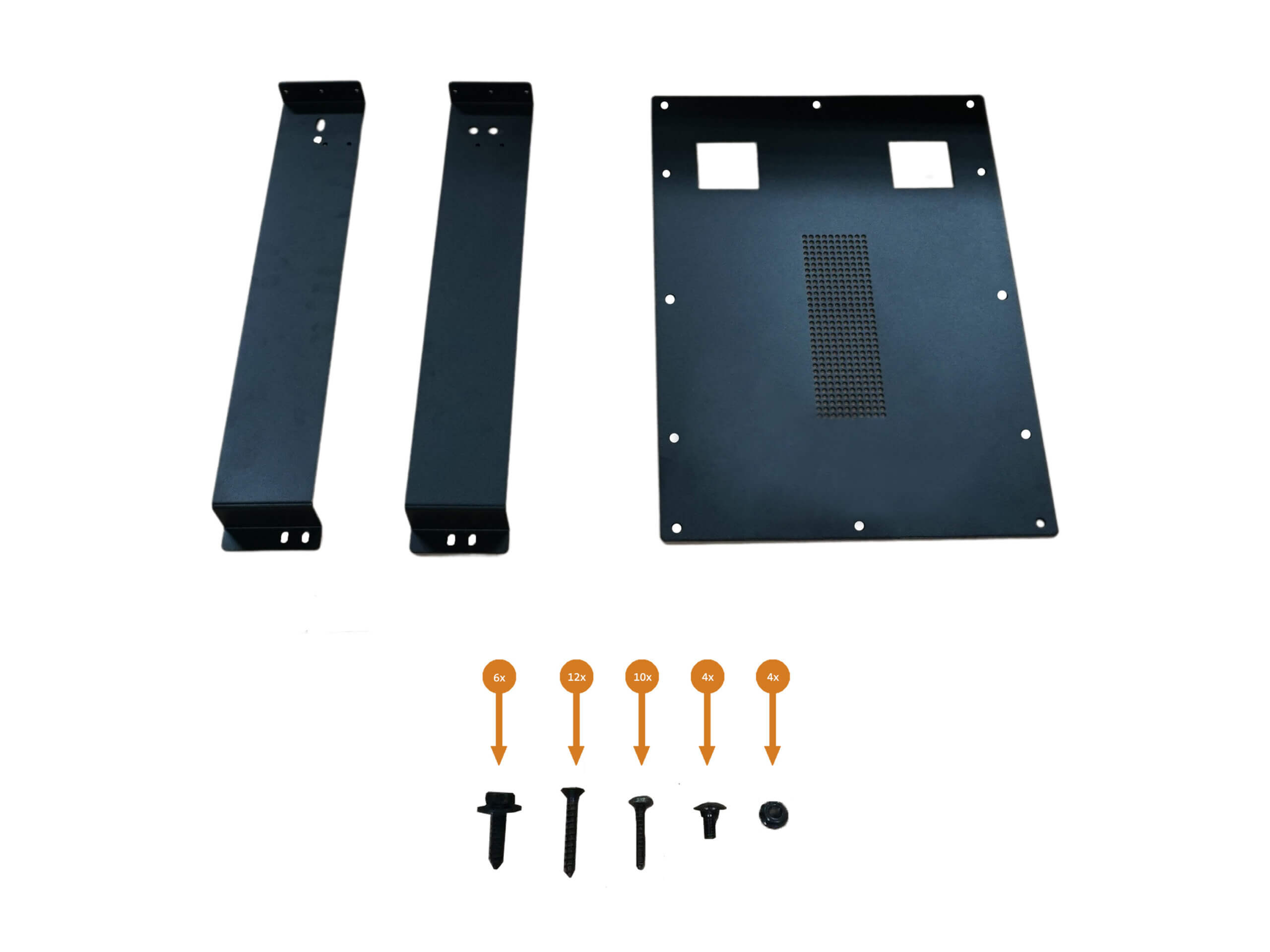 Middle Partition Filler Panel Mounting Kit for 2015-2025 Ford Transit Window Van with Low Roof and Side Swing Out or Sliding Doors