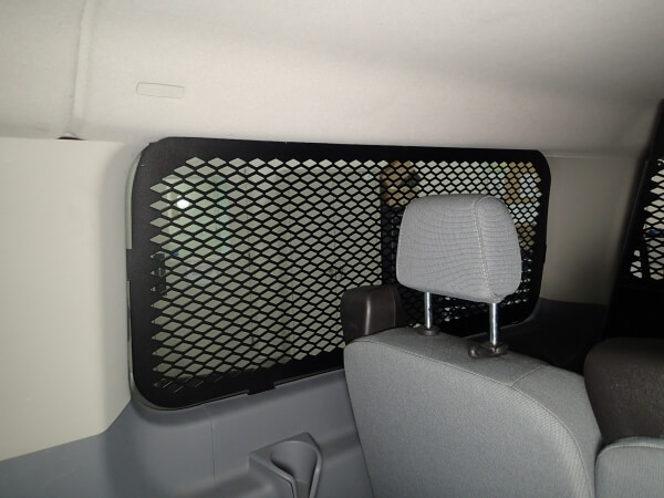 Interior Window Guard Kit for 2015-2025 Ford Transit Window Van (Wagon) with Low Roof, Long Length 148″ Wheelbase and Dual Swing Out Doors on Passenger Side