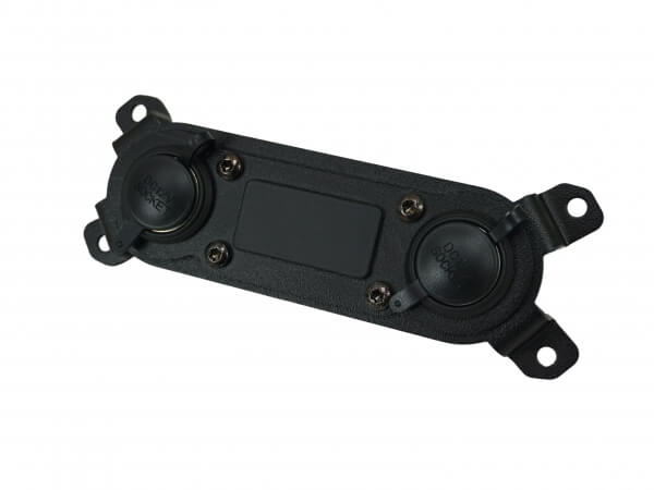 Console Accessory Bracket Kit with 2 Lighter Plug Outlets and 1 Blank for Rectangular Accessories for 2021-2025 Ford Interceptor Utility