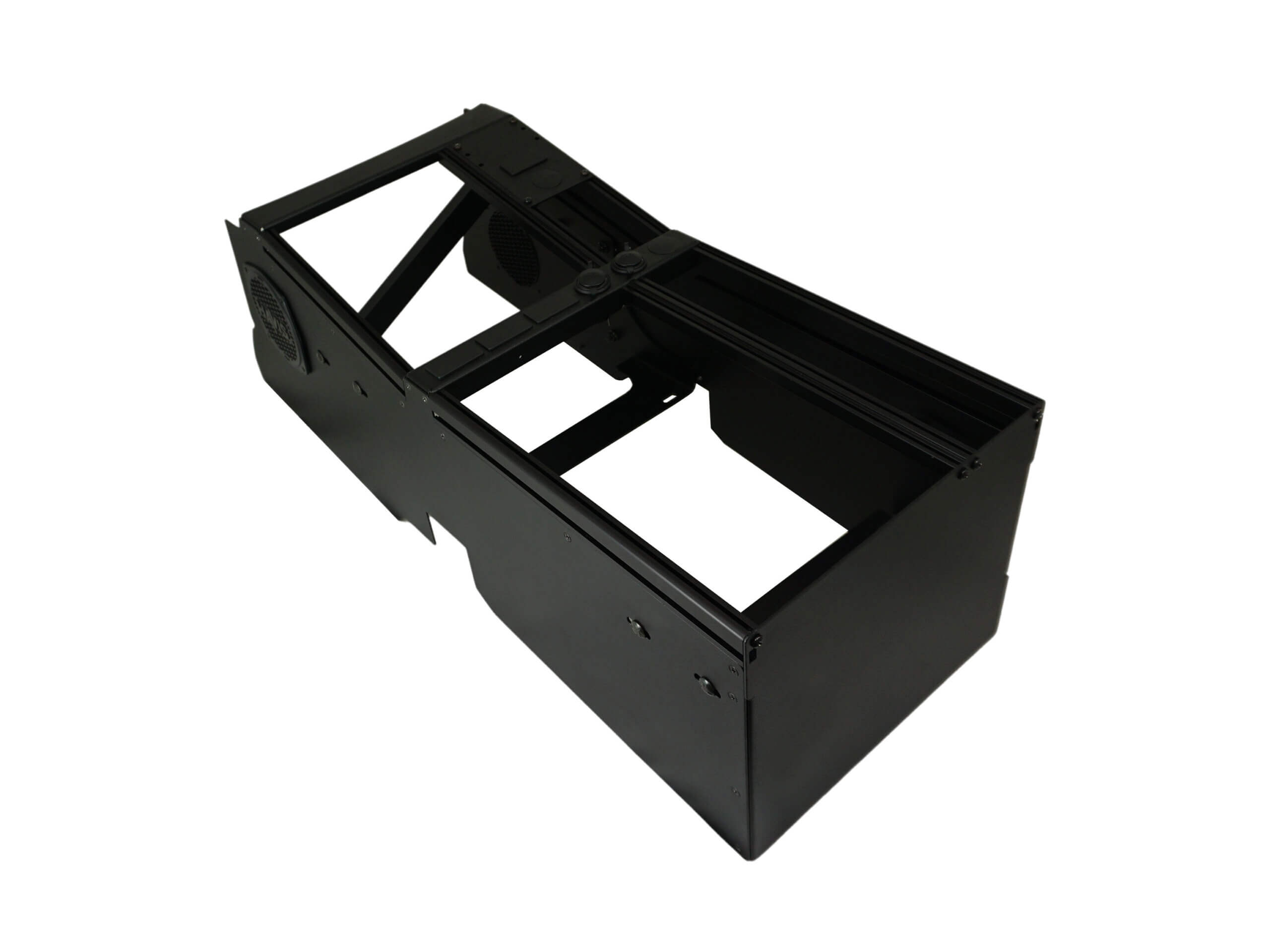 Vehicle-Specific 24″ Wide Angled Console for 2022-2024 RAM DJ 2500 without Manual Transfer Case Shifter & OEM console