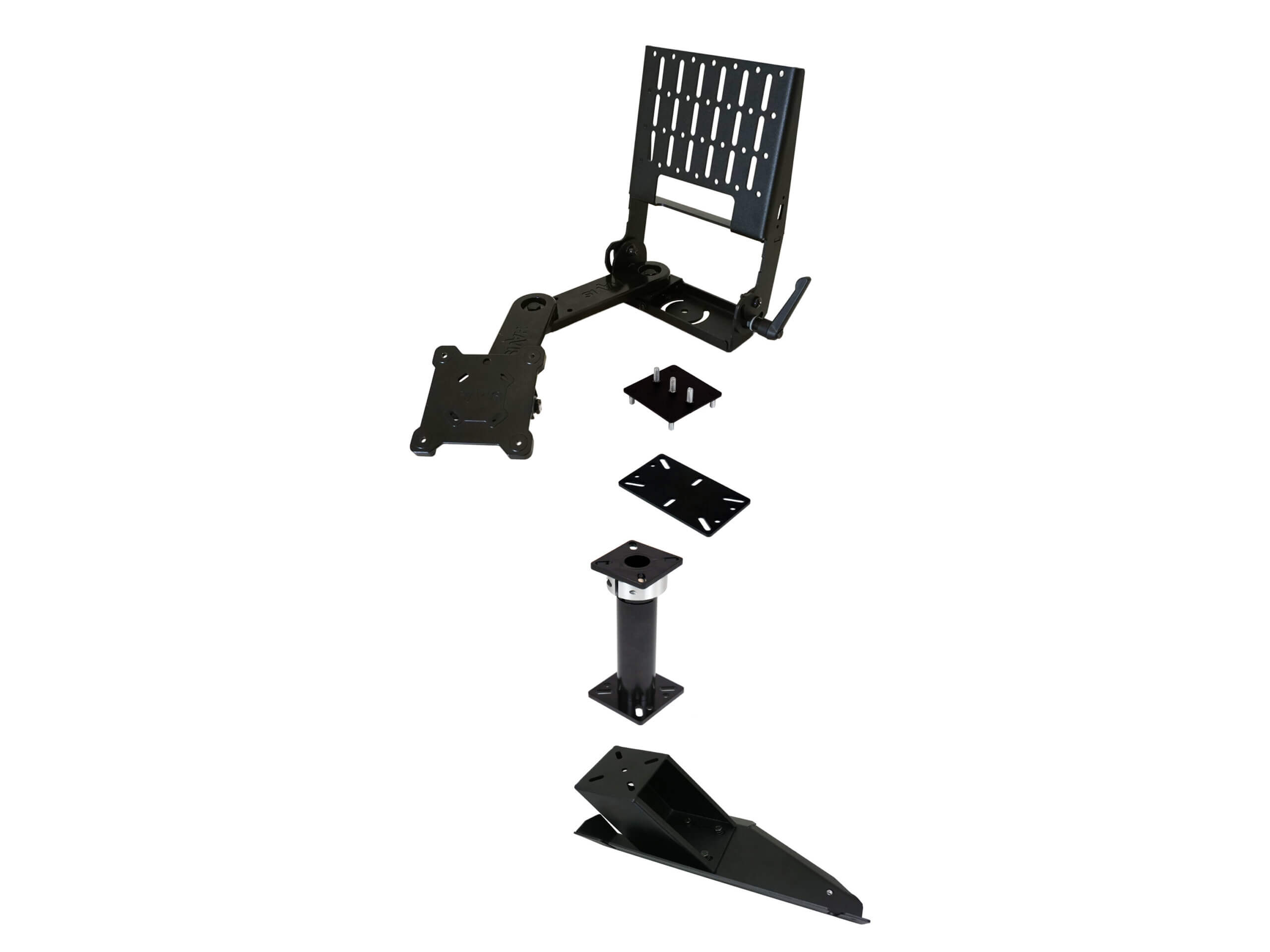 Standard Tablet Pedestal Mount Package for 2013-2024 Ram 1500 Special Services Police Truck, Tradesman & 1500, 2500 & 3500 Retail Pickup & Ram 4500/5500 Chassis Cab Truck with DS Trim Level (known as “Classic” Body style)