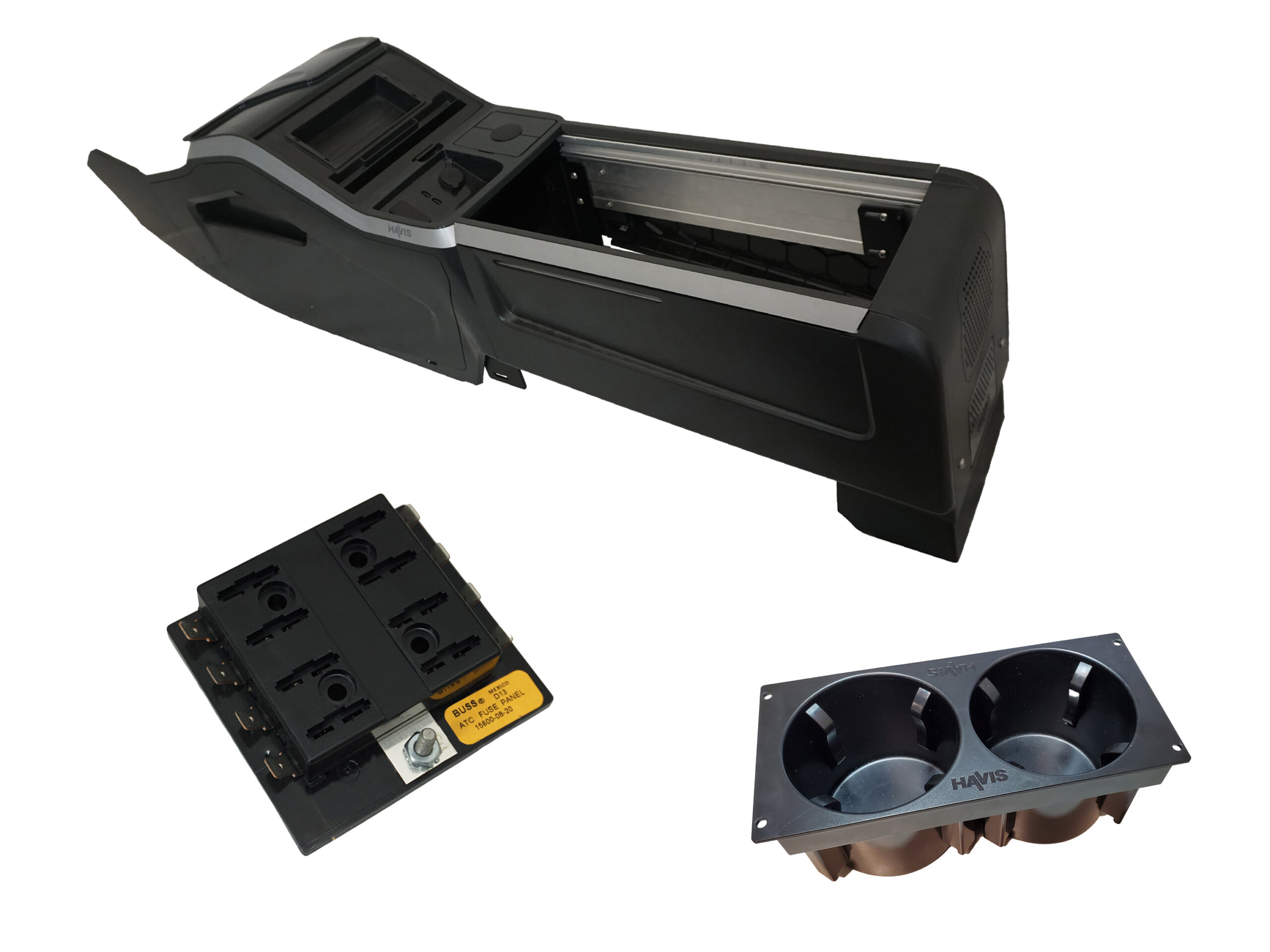 Package – VSX Console with Front Printer Mount Or Integrated Storage Bin, Cup Holder and Fuse Block for 2024-2025 Chevrolet Blazer EV PPV