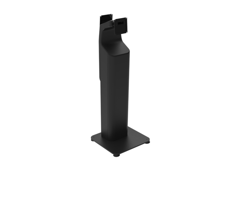 Self-Checkout Dual Display Mount With Pedestal Base