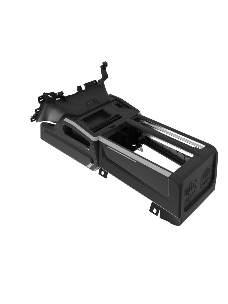 Wide VSX Console with Front Printer Mount or Integrated Storage Bin for 2025 Chevy Tahoe PPV & SSV