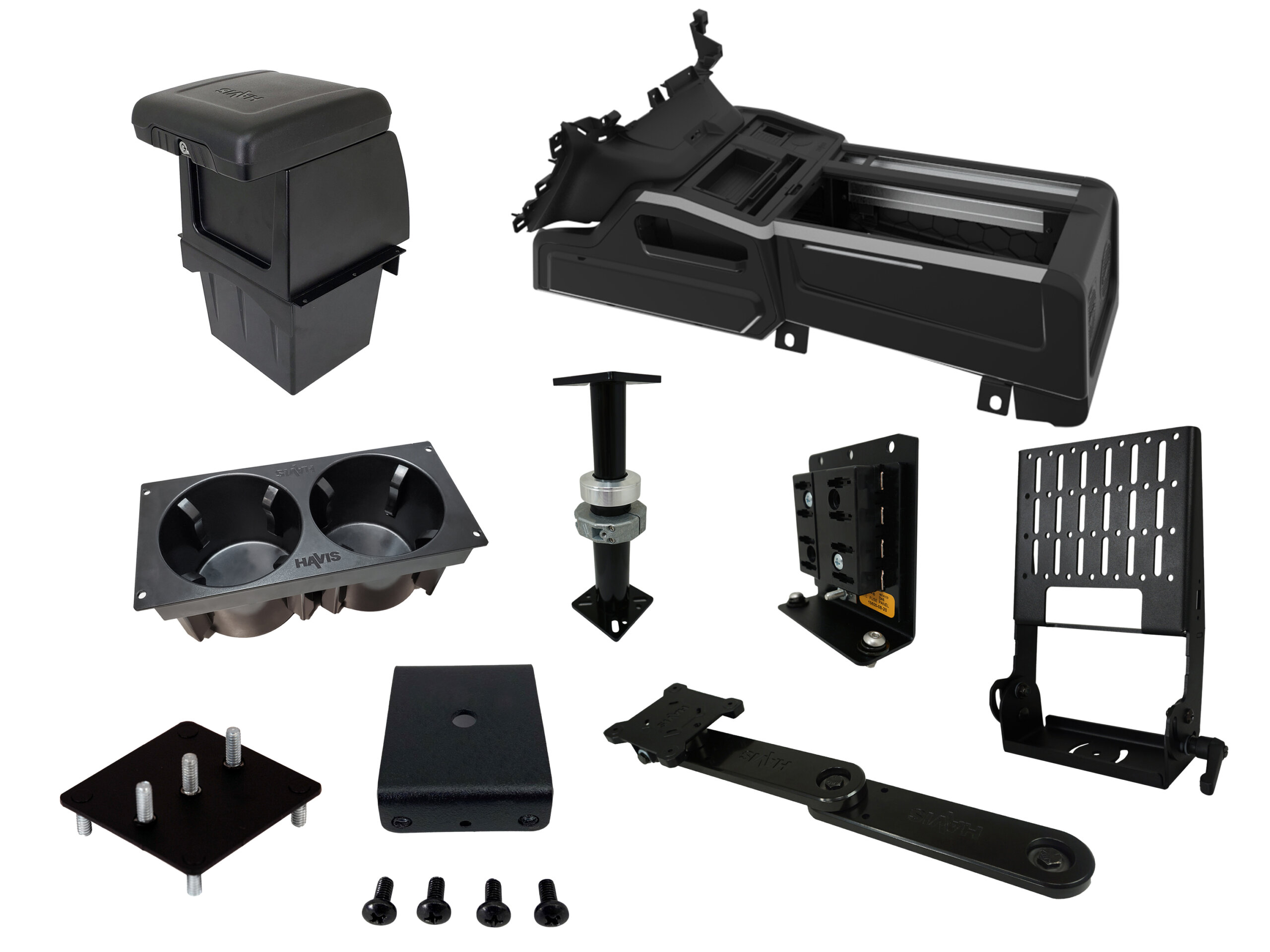 Package – Wide VSX Console with Front Printer Mount for Tablet Docking Stations for 2025 Chevrolet Tahoe PPV & SSV