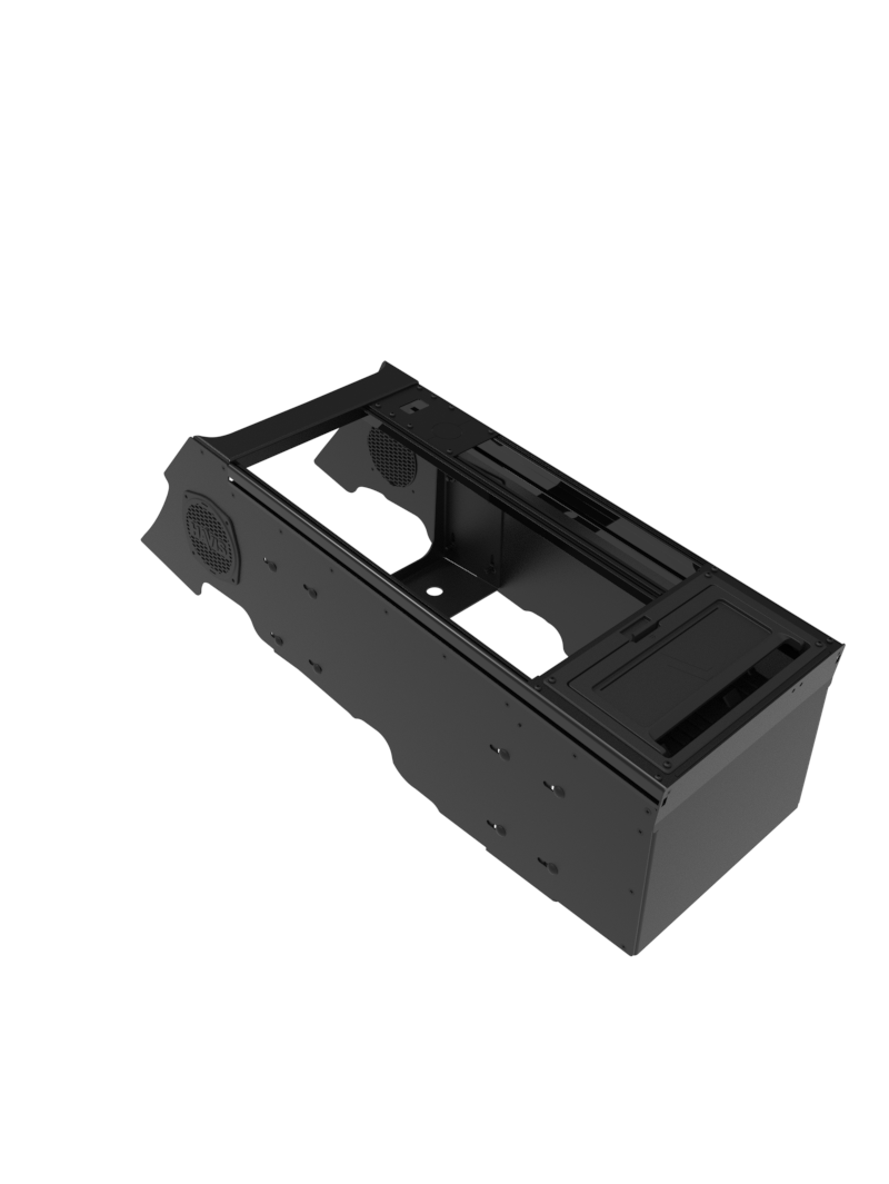 Vehicle-Specific 19″ Wide Flat Console With PocketJet 8 Printer Mount for 2025 Ford Expedition SSV